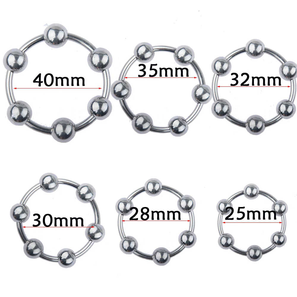 6 Sizes Metal Penis Ring Sex Toys For Men Male Delay Ejaculation Stainless Steel Cock Ring Glans Stimulator Sex Increase Orgasm