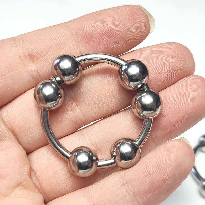 6 Sizes Metal Penis Ring Sex Toys For Men Male Delay Ejaculation Stainless Steel Cock Ring Glans Stimulator Sex Increase Orgasm