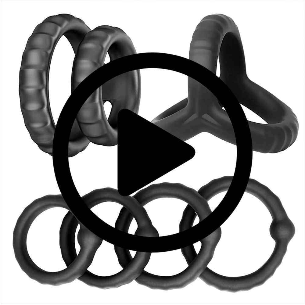 10pcs Cock Ring Set Masturbators For Men Erection Ejaculation Delay Enlargement Extender Penis Sex Toys For Couples Adult Goods