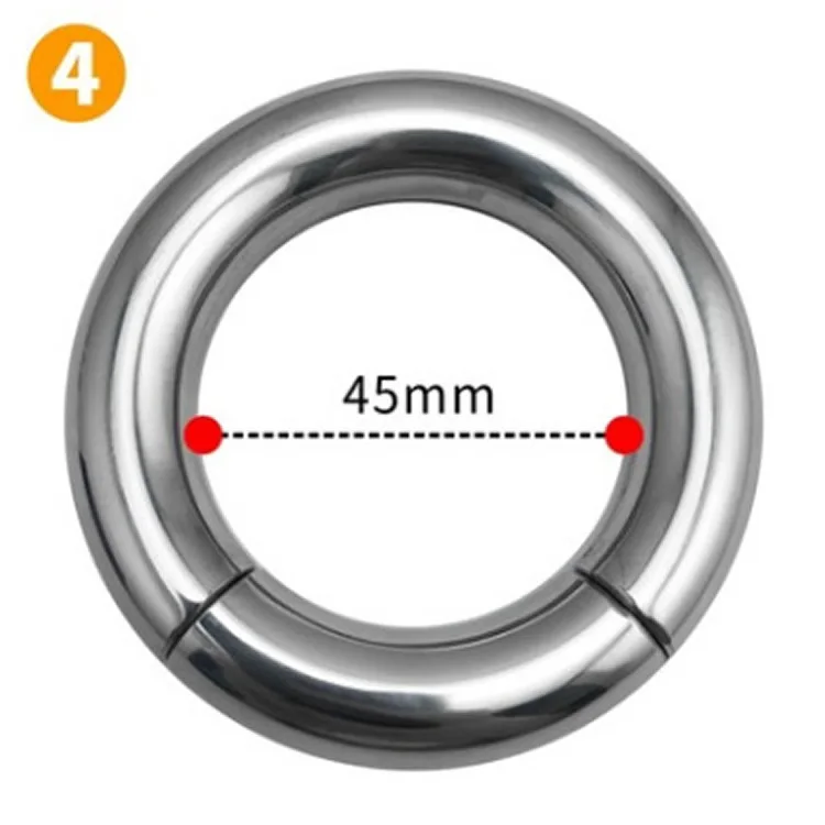 Metal Magnet Cock Ring Clamp Male Chastity Device Stainless Steel Cockring Dick Scrotum Bondage Stretcher Adult Sex Toys For Men