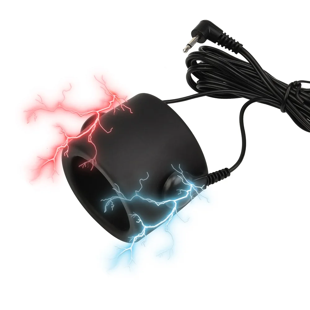 Electric Shock Male Penis Lock Cock Ring Erection Delay Ejaculation Electro Shock Penis Ring Reusable Ball Stretcher Sex Toy Electric Shock Male Penis Lock Cock Ring Erection Delay Ejaculation Electro Shock Penis Ring Reusable Ball Stretcher Sex Toy