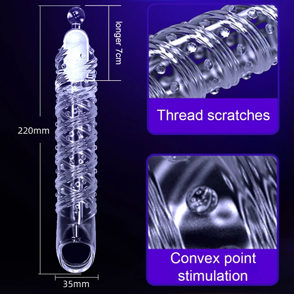 Penis Sleeve Extensions Condom Male Enlargement Delay Vibrators Clits Massager Cock Ring Vibrating Penis Cover Sex Toys For Men Penis Sleeve Extensions Condom Male Enlargement Delay Vibrators Clits Massager Cock Ring Vibrating Penis Cover Sex Toys For Men