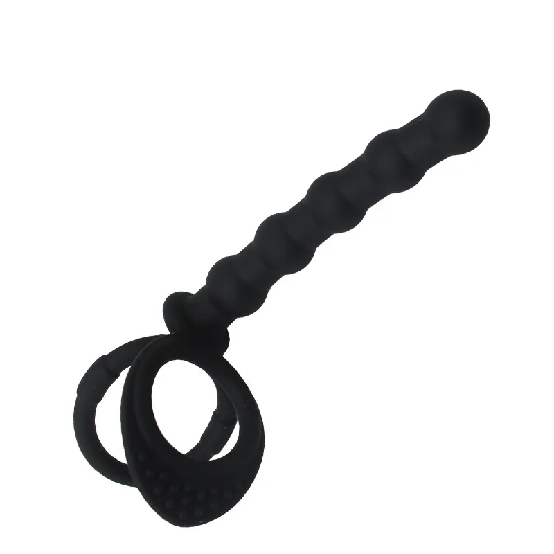 Double Penetration Dildo Penis Ring Sex Toys For Couples G Spot Massager Vagina Stimulator Anal Bead Butt Plug Sex Ring Sex Shop