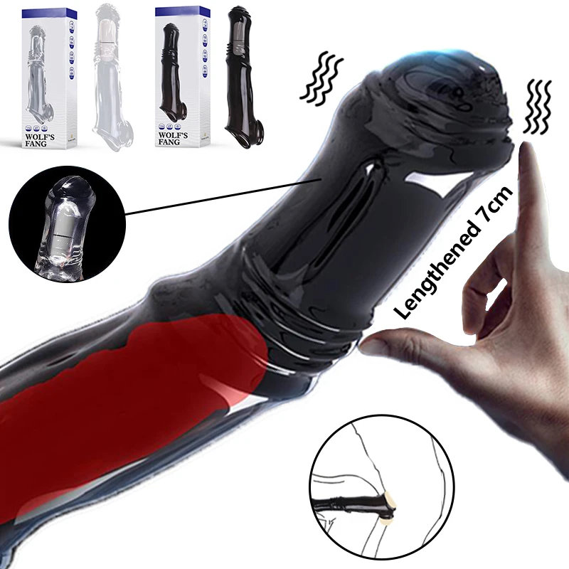 Penis Extender Sleeve Adult Reusable Condom Penis Sex Toys for Men Delayed Ejaculation Couples Chastity Cage Sexy Cock Ring Penis Extender Sleeve Adult Reusable Condom Penis Sex Toys for Men Delayed Ejaculation Couples Chastity Cage Sexy Cock Ring
