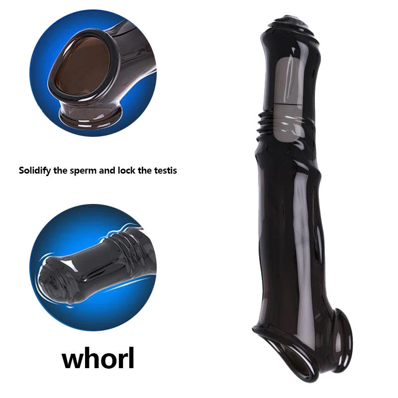 Penis Extender Sleeve Adult Reusable Condom Penis Sex Toys for Men Delayed Ejaculation Couples Chastity Cage Sexy Cock Ring Penis Extender Sleeve Adult Reusable Condom Penis Sex Toys for Men Delayed Ejaculation Couples Chastity Cage Sexy Cock Ring