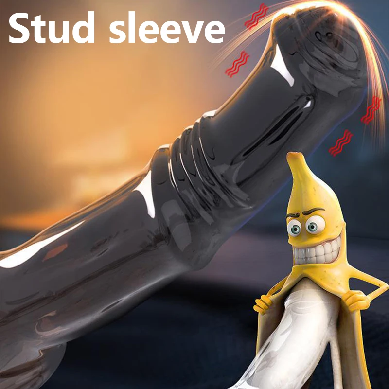 Penis Extender Sleeve Adult Reusable Condom Penis Sex Toys for Men Delayed Ejaculation Couples Chastity Cage Sexy Cock Ring Penis Extender Sleeve Adult Reusable Condom Penis Sex Toys for Men Delayed Ejaculation Couples Chastity Cage Sexy Cock Ring