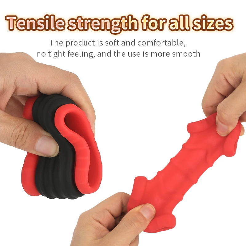 Male Scrotum Ring Ejaculation Delay Penis Ring Bondage Erection Ball Ring Delay Ring Reusable Enlargement Ball Stretcher Sex Toy