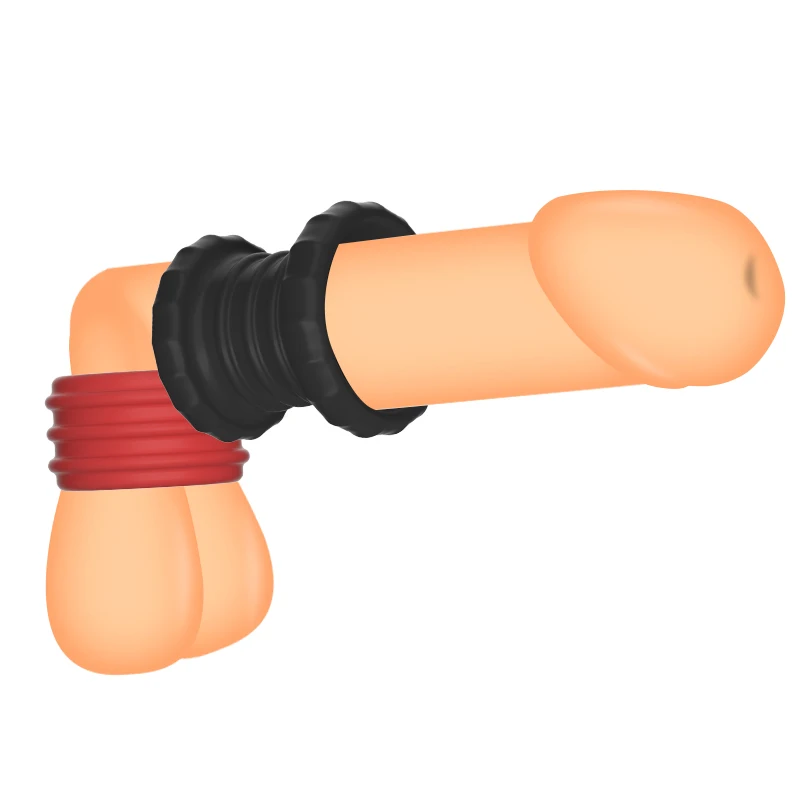 Male Scrotum Ring Ejaculation Delay Penis Ring Bondage Erection Ball Ring Delay Ring Reusable Enlargement Ball Stretcher Sex Toy