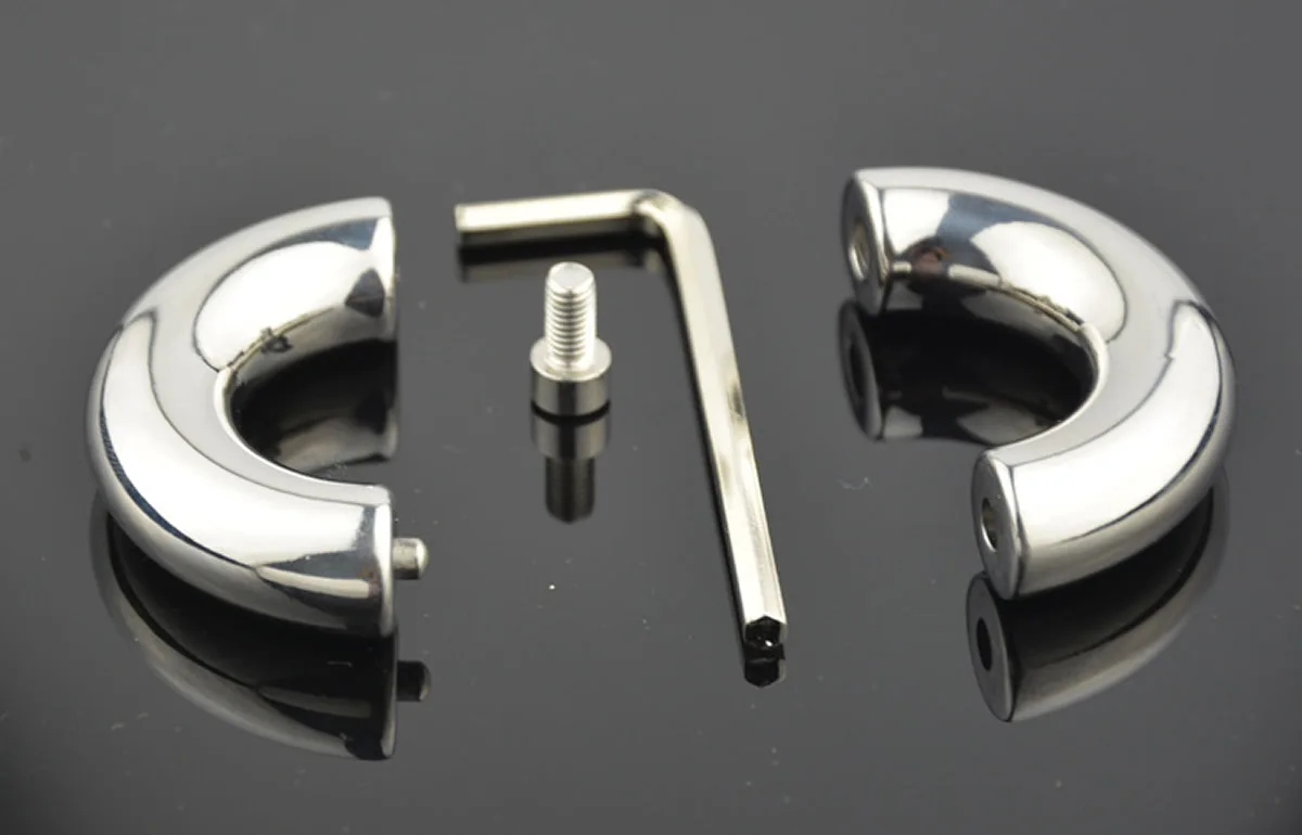 Metal Male Cockring Clamp Chastity Cage Adult Sex Toys Screw Penis Ring Bondage Scrotum Dick Stretcher Cock Ring Delay For Men