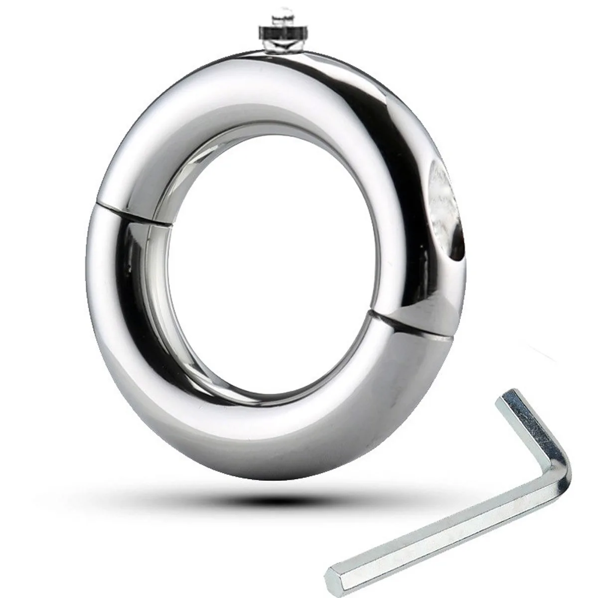 Metal Male Cockring Clamp Chastity Cage Adult Sex Toys Screw Penis Ring Bondage Scrotum Dick Stretcher Cock Ring Delay For Men