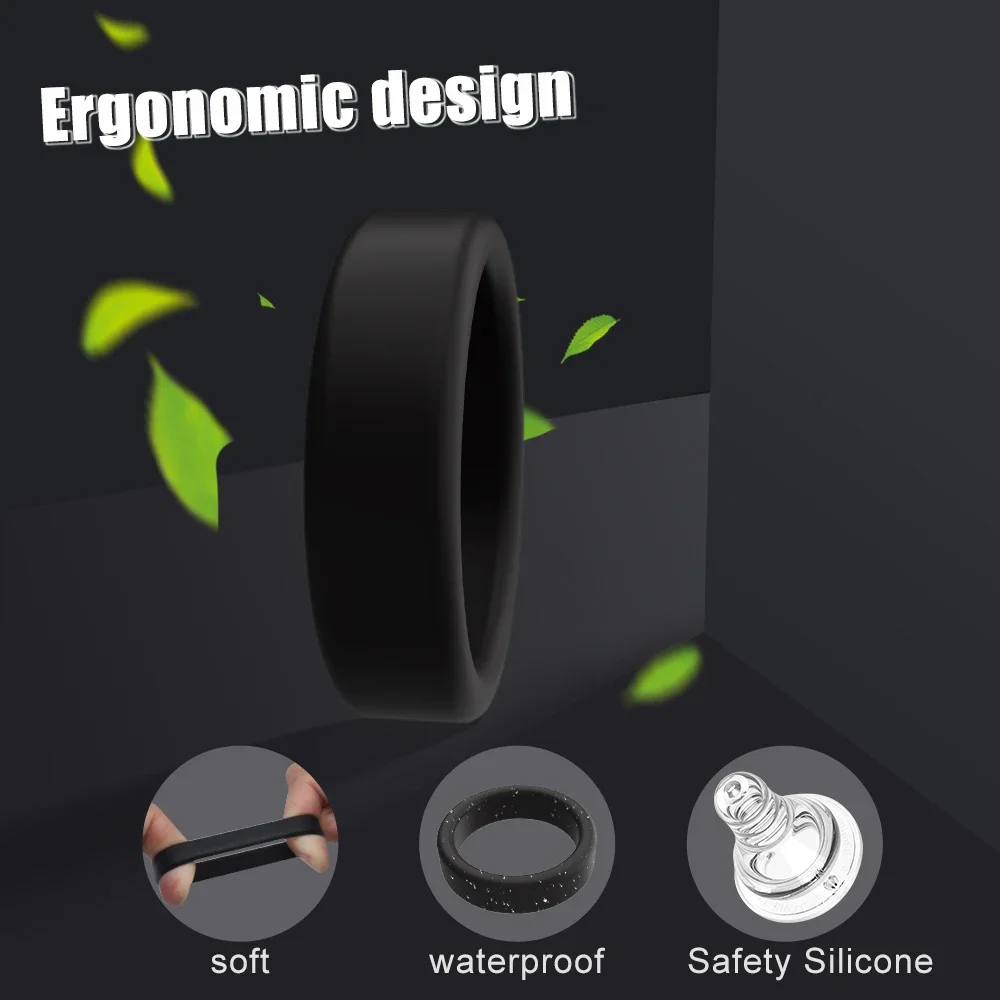 Male Penis Cock Rings Lock Delay Ejaculation Scrotal Ball Stretcher Chastity Silicone Cockring anillo hombre Sex Toys For Men