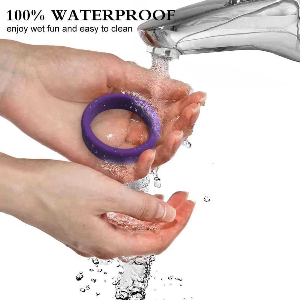 Male Penis Cock Rings Lock Delay Ejaculation Scrotal Ball Stretcher Chastity Silicone Cockring anillo hombre Sex Toys For Men