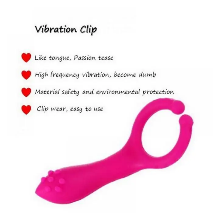 Cock G-spot Clitoris Stimulator Vibration Ring Clitoris Clip Adult Sex Toys Electric Male Penis Vibrator Ring Delay