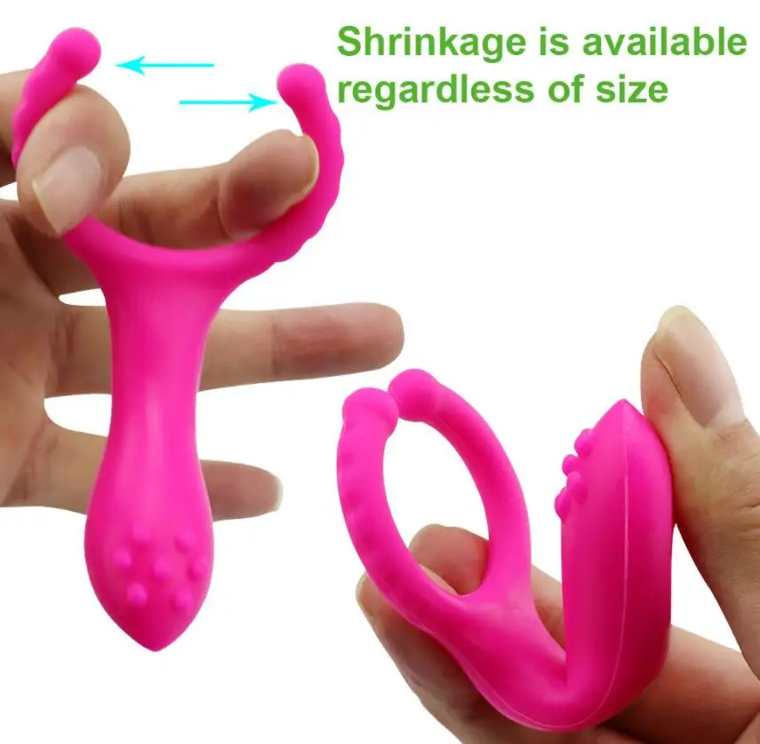 Cock G-spot Clitoris Stimulator Vibration Ring Clitoris Clip Adult Sex Toys Electric Male Penis Vibrator Ring Delay