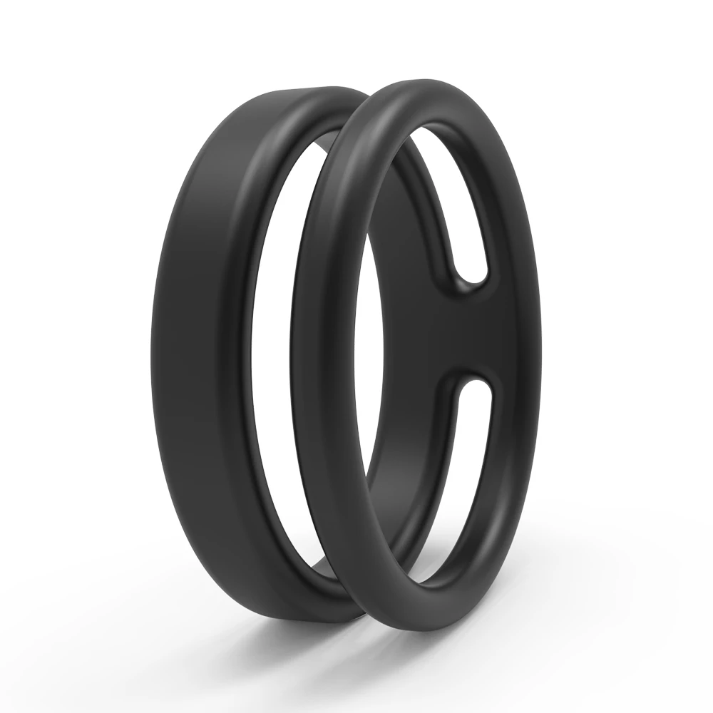 Silicone Double Penis Ring Delay Ejaculation Cock Rings Male Dick Erection Erotic Rings Lock Sperm Enlargement Sex Toys for Men
