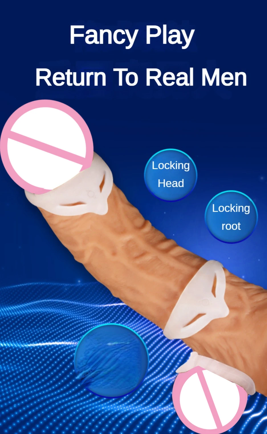 S/L Foreskin Corrector Penis Rings Cock Ring Male Glans Expose Delay Ejaculation Cockrings Sex Toys For Men Adults Toys