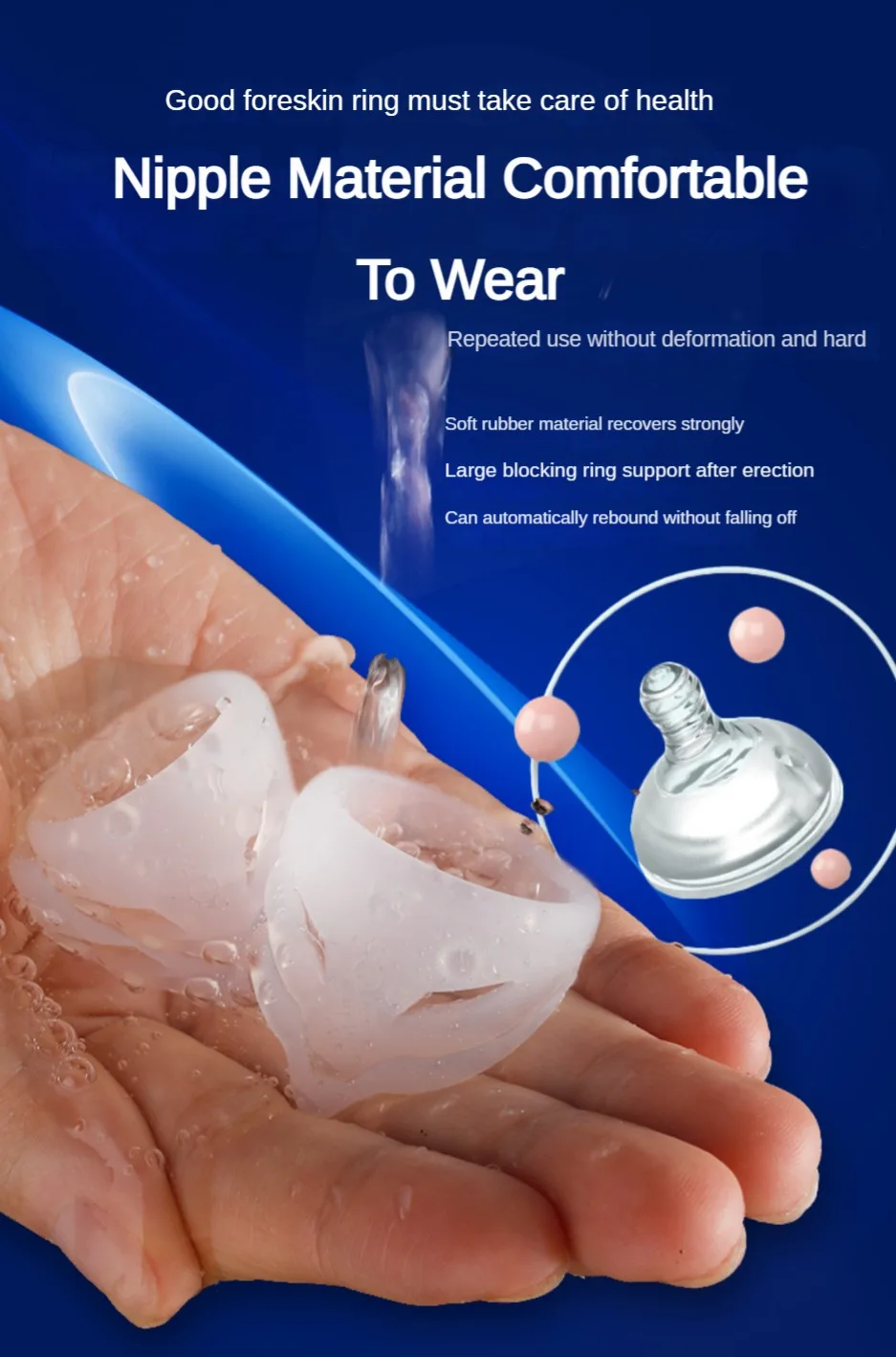 S/L Foreskin Corrector Penis Rings Cock Ring Male Glans Expose Delay Ejaculation Cockrings Sex Toys For Men Adults Toys