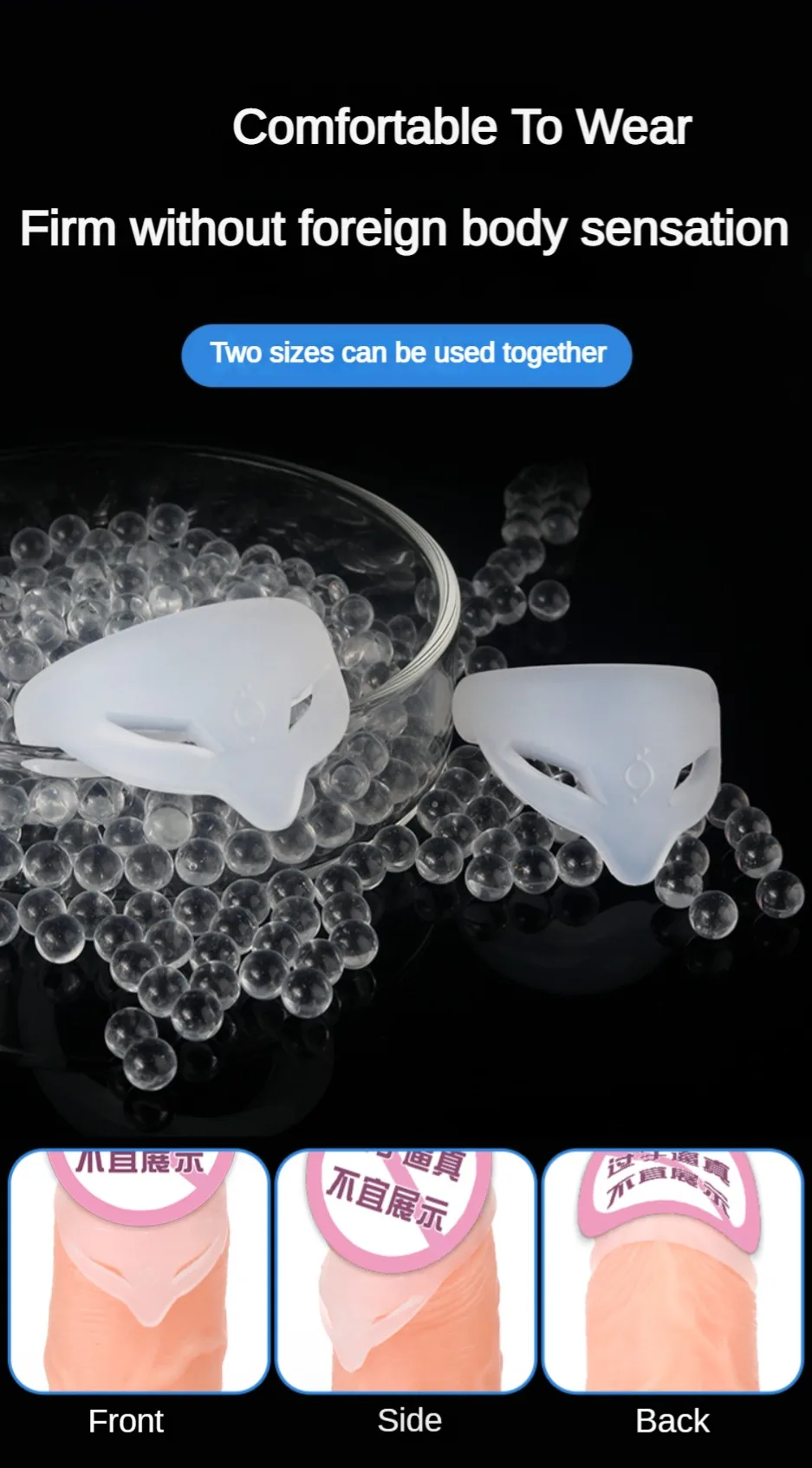 S/L Foreskin Corrector Penis Rings Cock Ring Male Glans Expose Delay Ejaculation Cockrings Sex Toys For Men Adults Toys