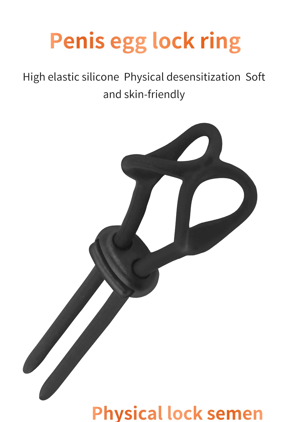 Adjustable Penis Ring Rope Silicone Cock Ring Bdsm Toys for Adult Male Chastity Belt Lasting Cockring Sex Shop Delay Ejaculation