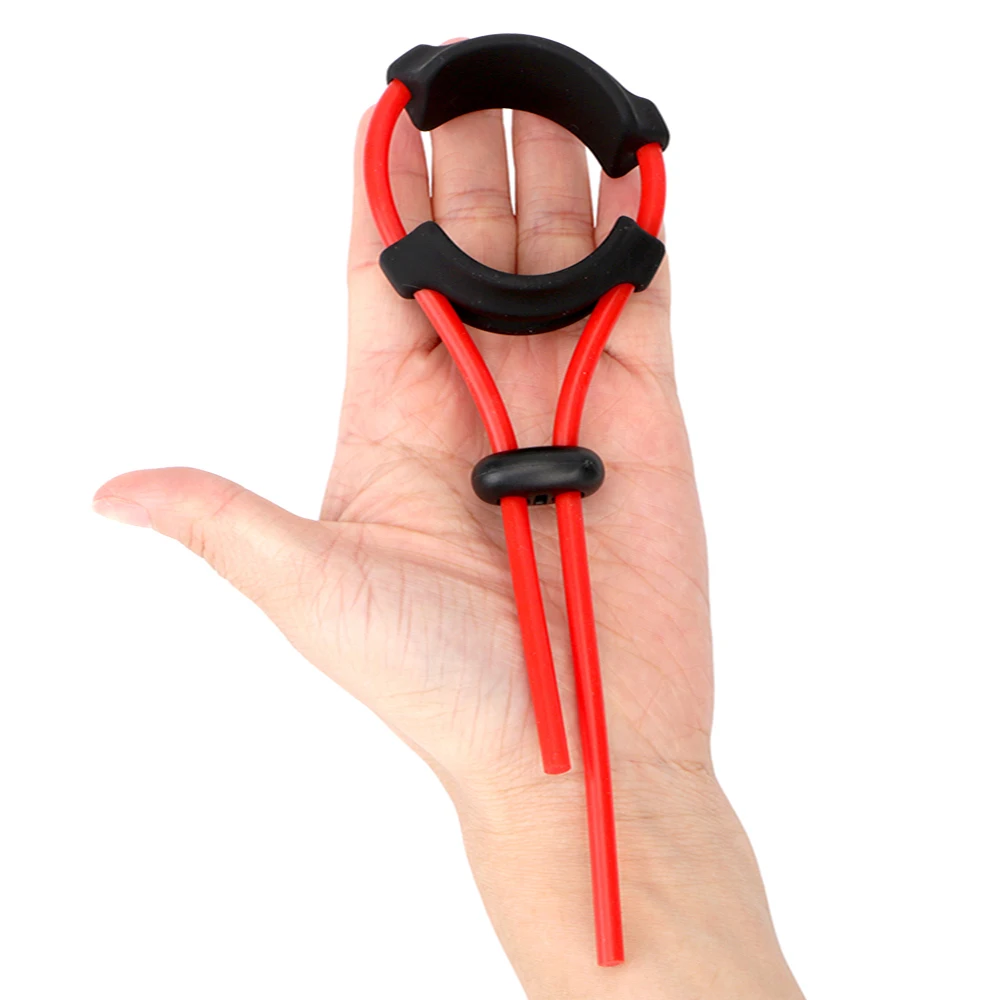 Adjustable Penis Ring Rope Silicone Cock Ring Bdsm Toys for Adult Male Chastity Belt Lasting Cockring Sex Shop Delay Ejaculation