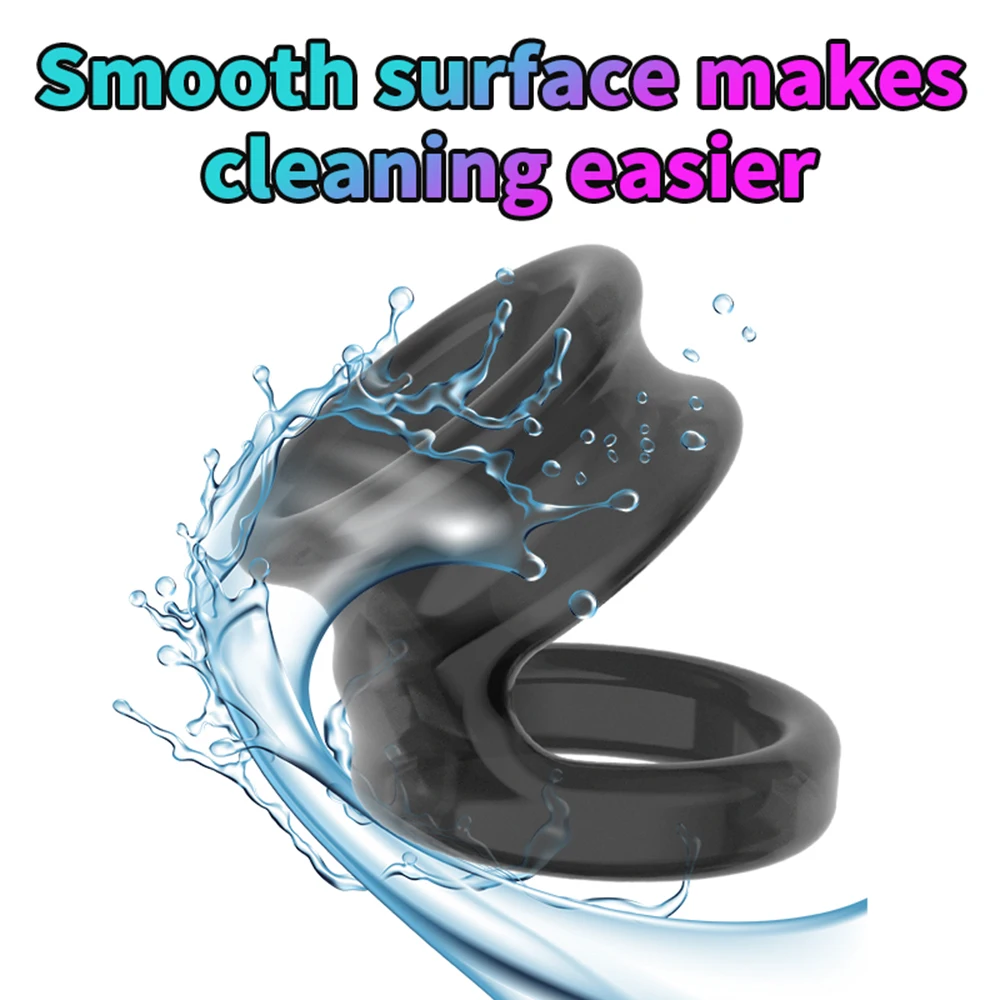 Penis Ring For Men Silicone Cock Ring Double Round Sex Toys For Man Delay Ejaculation Stronger Erection Erotic Toys In Couple