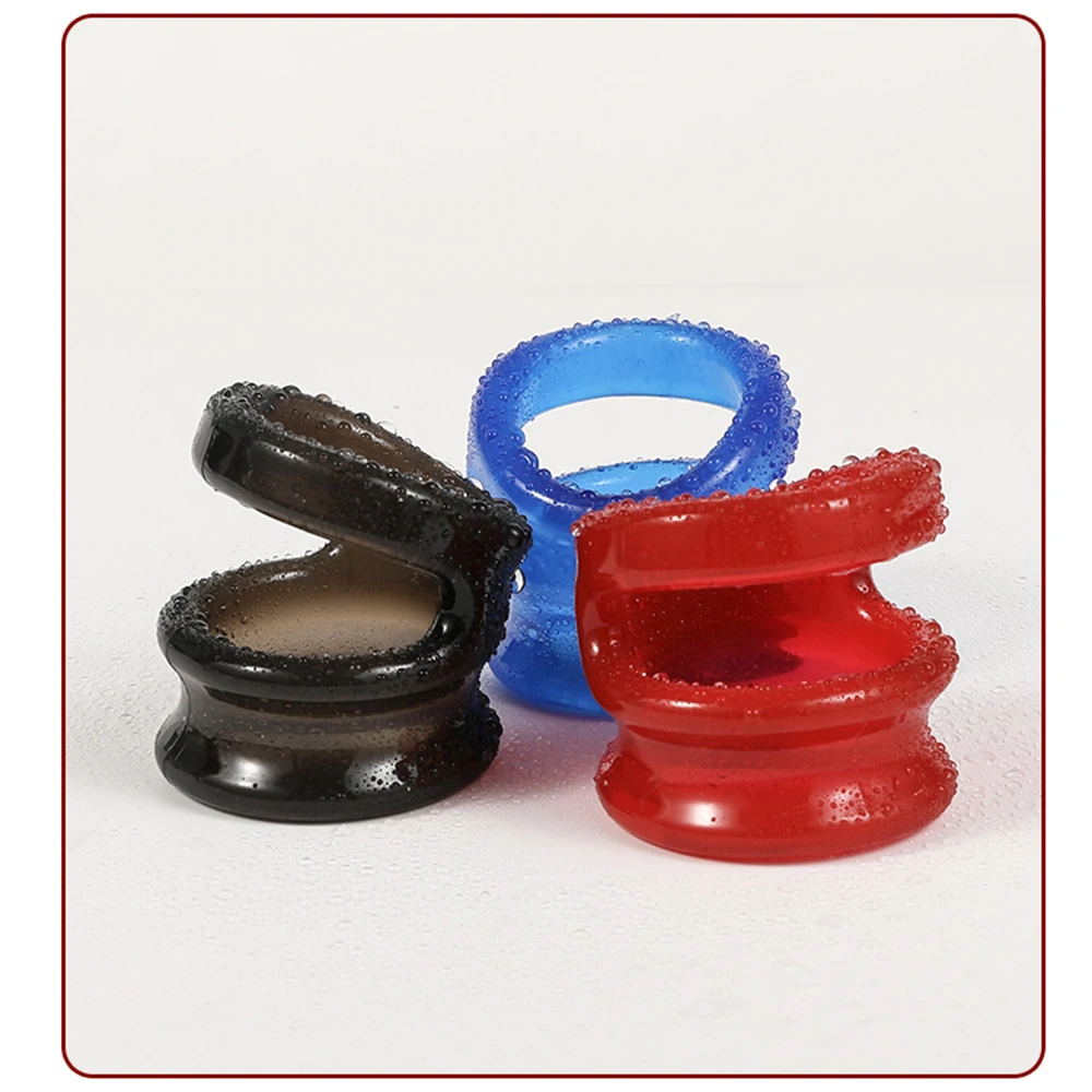 Penis Ring For Men Silicone Cock Ring Double Round Sex Toys For Man Delay Ejaculation Stronger Erection Erotic Toys In Couple