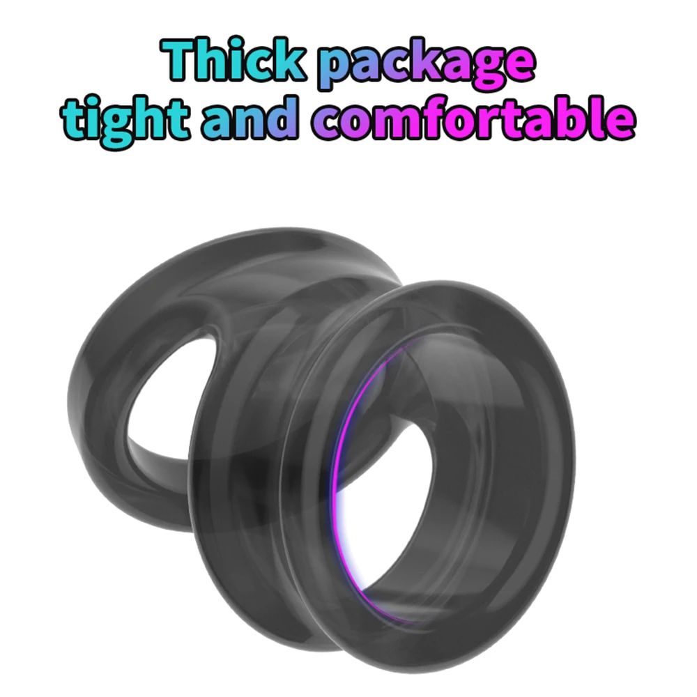Penis Ring For Men Silicone Cock Ring Double Round Sex Toys For Man Delay Ejaculation Stronger Erection Erotic Toys In Couple
