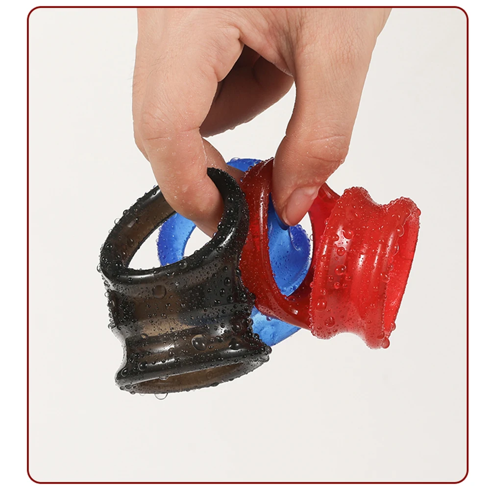 Penis Ring For Men Silicone Cock Ring Double Round Sex Toys For Man Delay Ejaculation Stronger Erection Erotic Toys In Couple