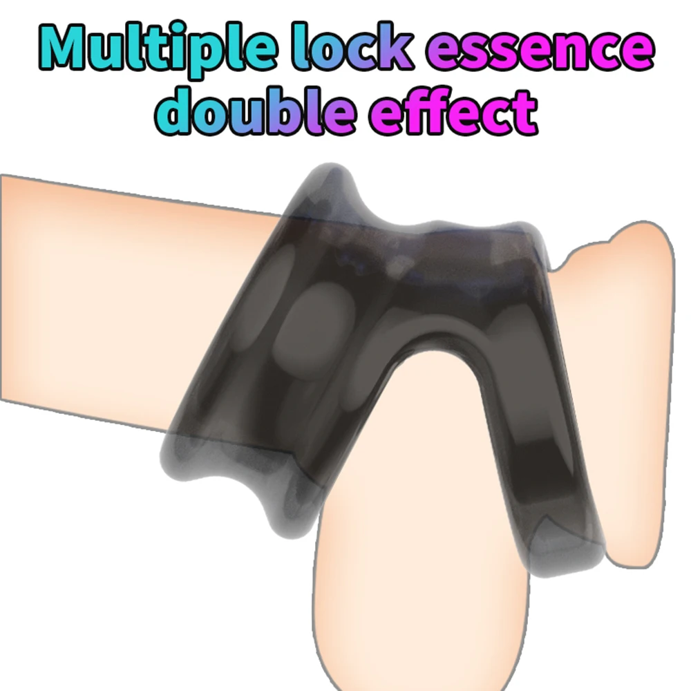Penis Ring For Men Silicone Cock Ring Double Round Sex Toys For Man Delay Ejaculation Stronger Erection Erotic Toys In Couple