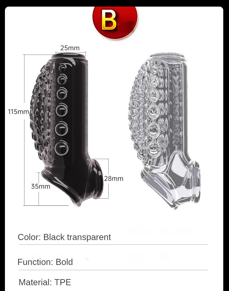 Reusable Penis magnify Cock Rings Delay Ejaculation Penis Condoms Dick Sleeve Silicone Glans Cover Enlargement Sex Toys For Men