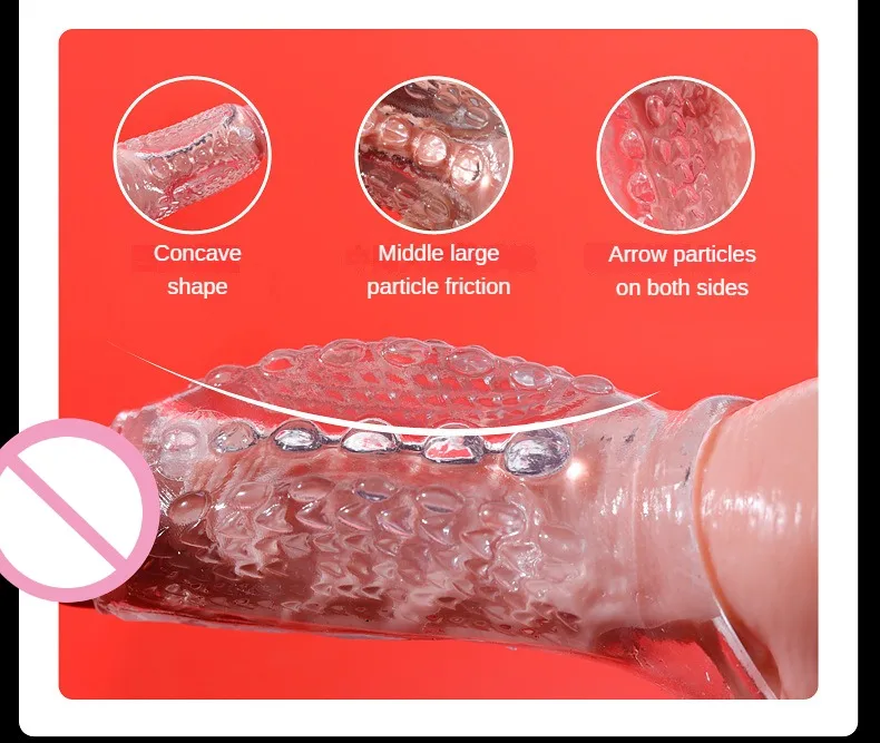 Reusable Penis magnify Cock Rings Delay Ejaculation Penis Condoms Dick Sleeve Silicone Glans Cover Enlargement Sex Toys For Men