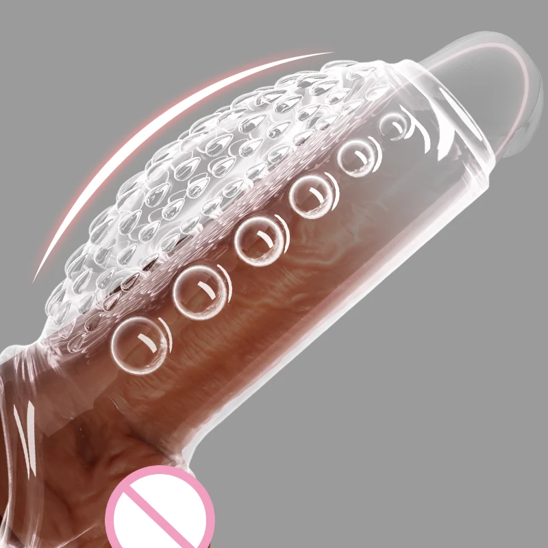 Reusable Penis magnify Cock Rings Delay Ejaculation Penis Condoms Dick Sleeve Silicone Glans Cover Enlargement Sex Toys For Men