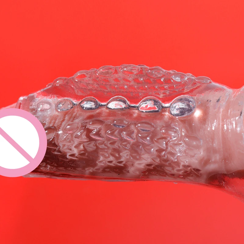 Reusable Penis magnify Cock Rings Delay Ejaculation Penis Condoms Dick Sleeve Silicone Glans Cover Enlargement Sex Toys For Men