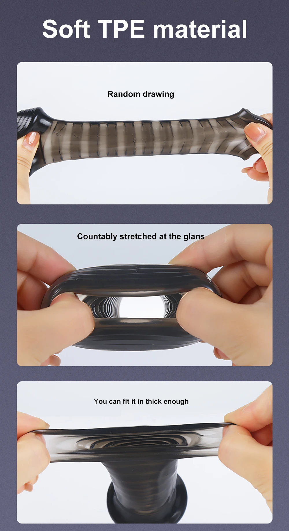 Reusable Penis Extender Sleeve Adult Sex Toys For Men Penis Enlargement Condom Delay Ejaculation Cock Ring Couples Chastity Cage Reusable Penis Extender Sleeve Adult Sex Toys For Men Penis Enlargement Condom Delay Ejaculation Cock Ring Couples Chastity Cage