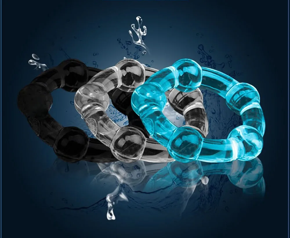3PCS TEP Durable Penis Ring Adult Men Ejaculation Delay Doughnut Cock Rubber Rings Penis Enlargement Sex Toys for Male Sex