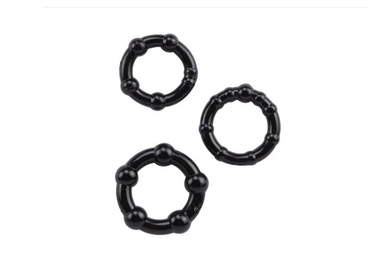 3PCS TEP Durable Penis Ring Adult Men Ejaculation Delay Doughnut Cock Rubber Rings Penis Enlargement Sex Toys for Male Sex