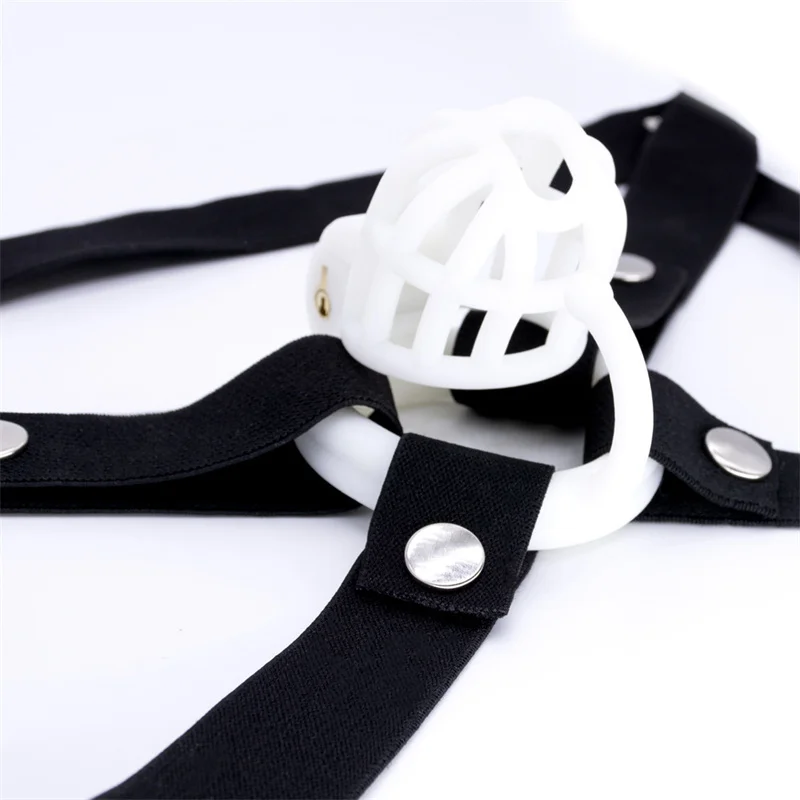 2023 New Male Chastity Cage Anti-off Device Elastic Band Auxiliary Belt ONLY Adjustable Ring Rope Les Scrotum Rings Sex Toys