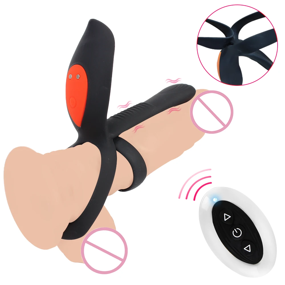 OLO 10 Frequency Long Lasting Erection Prostate Vagina Massage Vibrator Nipples Clitoris Stimulator Dual Cock Ring Vibrating