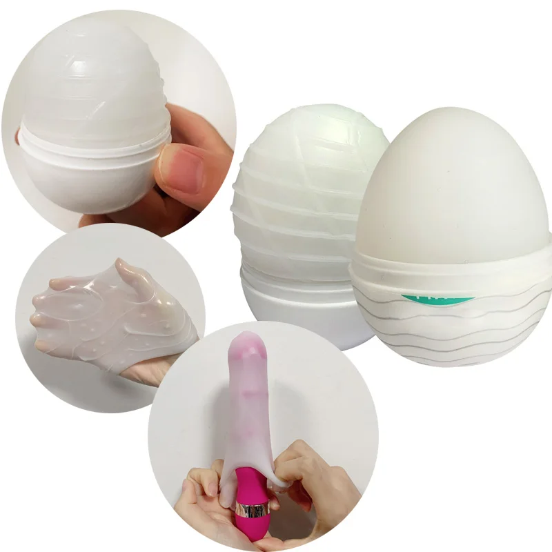 6 Mini Cups Masturbator Egg Portable Stimulator Penis Massager Soft Rubber Adult Sex Toys for Men Realistic Vagina Pocket Pussy