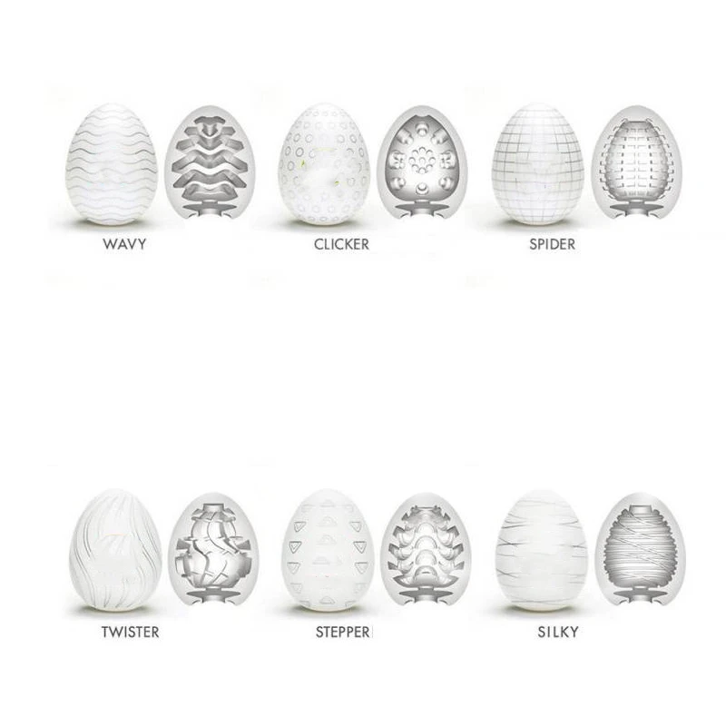 6 Mini Cups Masturbator Egg Portable Stimulator Penis Massager Soft Rubber Adult Sex Toys for Men Realistic Vagina Pocket Pussy
