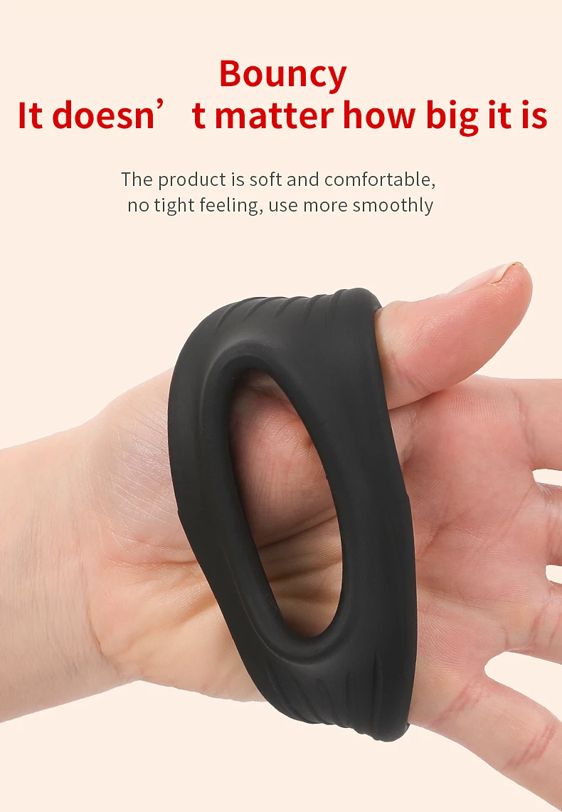 Thick Cock Ring Silicone 3 Hole Penis Ring Delay Ejaculation Sex Toy Dick Enlarger Adult Supplies for Men 18 Testicle Semen Lock