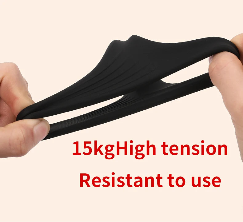 Thick Cock Ring Silicone 3 Hole Penis Ring Delay Ejaculation Sex Toy Dick Enlarger Adult Supplies for Men 18 Testicle Semen Lock