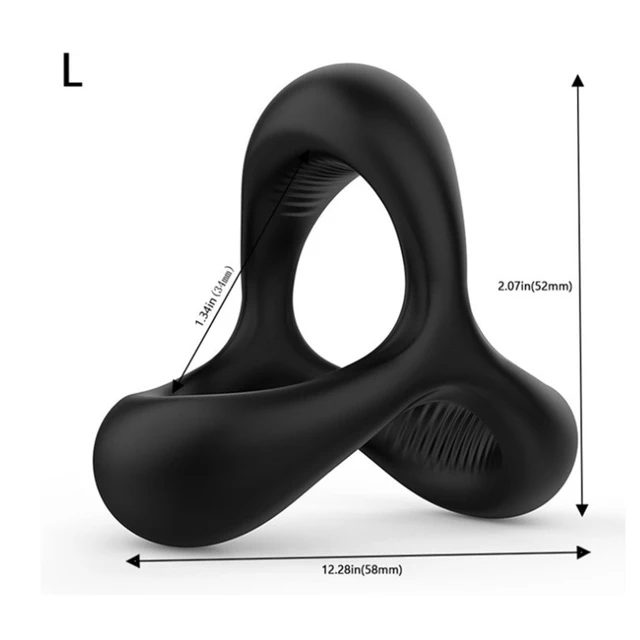 Thick Cock Ring Silicone 3 Hole Penis Ring Delay Ejaculation Sex Toy Dick Enlarger Adult Supplies for Men 18 Testicle Semen Lock