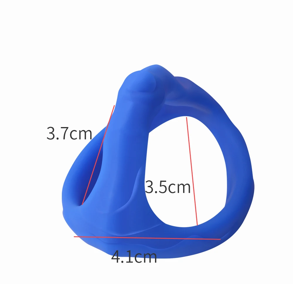 Thick Cock Ring Silicone 3 Hole Penis Ring Delay Ejaculation Sex Toy Dick Enlarger Adult Supplies for Men 18 Testicle Semen Lock