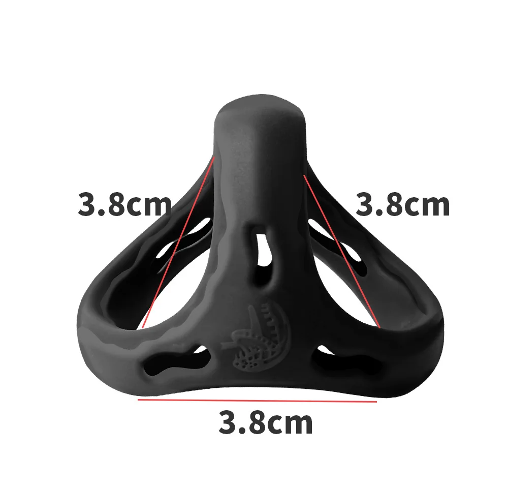 Thick Cock Ring Silicone 3 Hole Penis Ring Delay Ejaculation Sex Toy Dick Enlarger Adult Supplies for Men 18 Testicle Semen Lock
