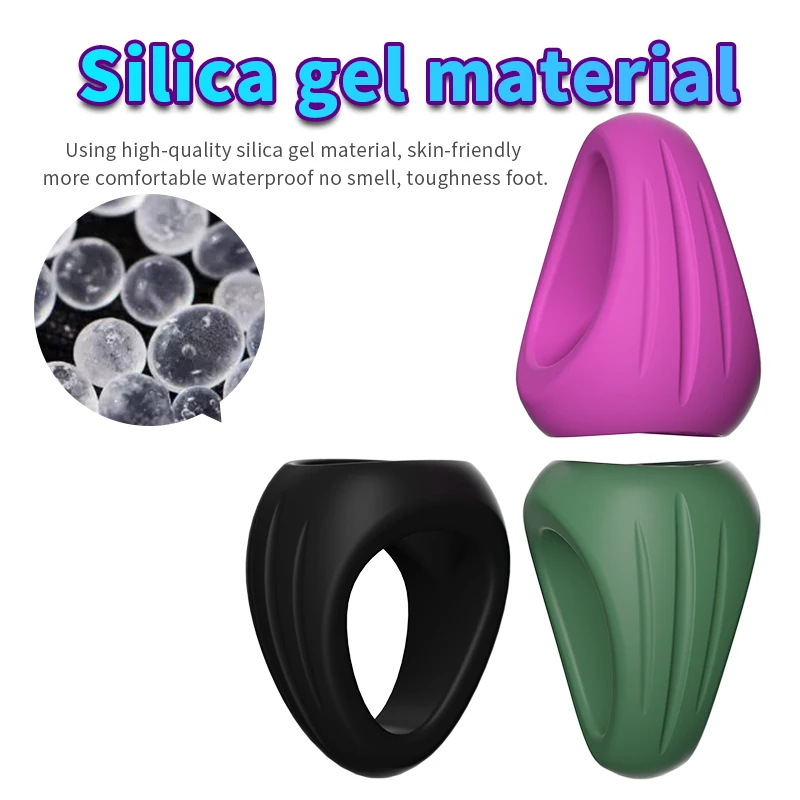 Thick Cock Ring Silicone 3 Hole Penis Ring Delay Ejaculation Sex Toy Dick Enlarger Adult Supplies for Men 18 Testicle Semen Lock