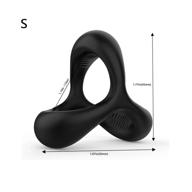 Thick Cock Ring Silicone 3 Hole Penis Ring Delay Ejaculation Sex Toy Dick Enlarger Adult Supplies for Men 18 Testicle Semen Lock
