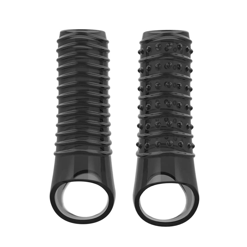 Reusable Penis Extender Cock Rings Delay Ejaculation Penis Condoms Dick Sleeve Silicone Glans Cover Enlargement Sex Toys For Men