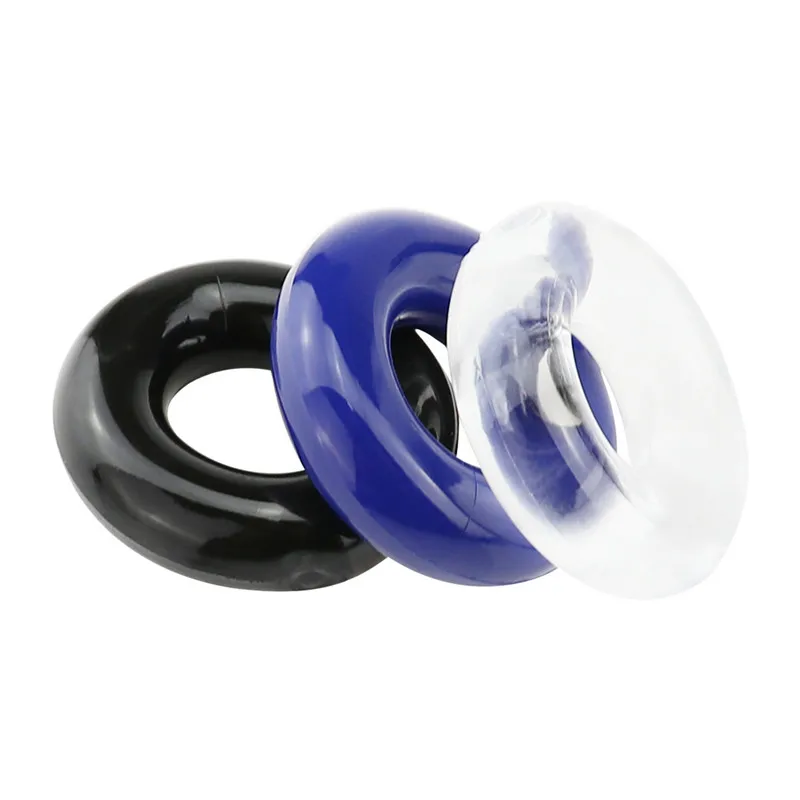 WAKEWAY 3Pcs/Set Silicone Transparent Penis Ring Male Ejaculation Delay Hair Circle for Men's Long-Lasting Erection Cockring