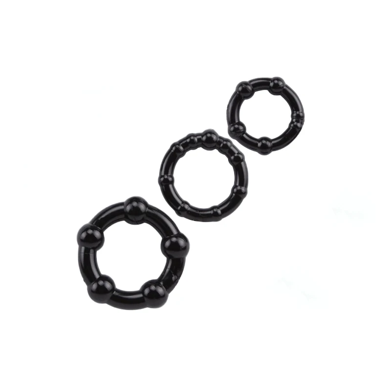 WAKEWAY 3Pcs/Set Silicone Transparent Penis Ring Male Ejaculation Delay Hair Circle for Men's Long-Lasting Erection Cockring